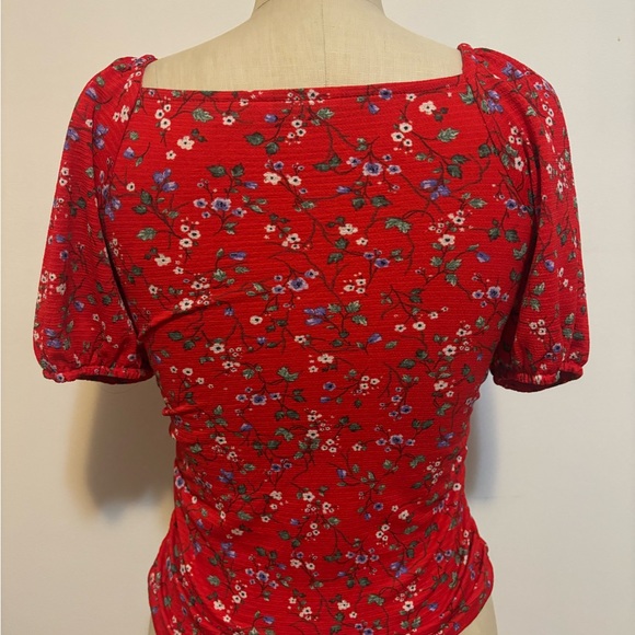 Reitmans Red Floral Blouse - XXS - Picture 8 of 11